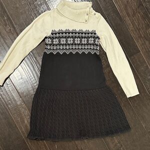 Janie and Jack Black and Cream Knit Dress